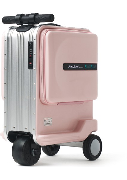 AirwheelSE3MINIT Elektrikli Binilebilir Scooter Valiz Pembe