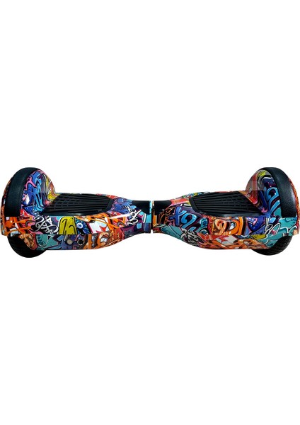 CitymateElektrikli Kaykay Hoverboard Bluetooth Hoparlörlü 6.5 Inch Akıllı Dengeli - Gökkuşağı Grafiti Desenli