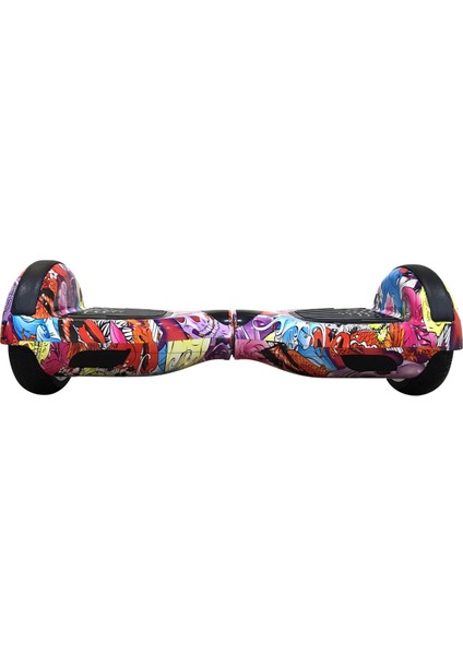 CitymateElektrikli Kaykay Hoverboard Bluetooth Hoparlörlü 6.5 Inch Akıllı Dengeli - Butterfly Grafiti Desenli