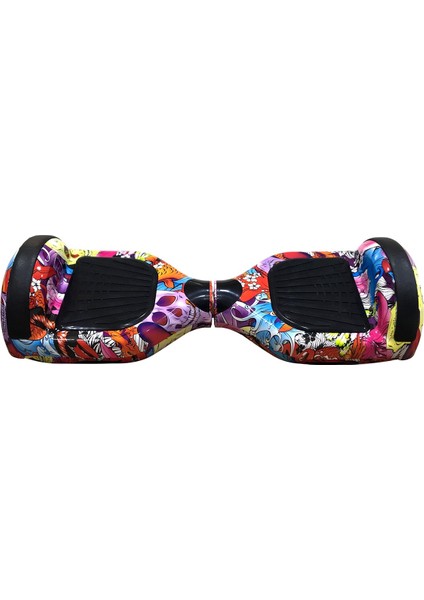 CitymateElektrikli Kaykay Hoverboard Bluetooth Hoparlörlü 6.5 Inch Akıllı Dengeli - Butterfly Grafiti Desenli