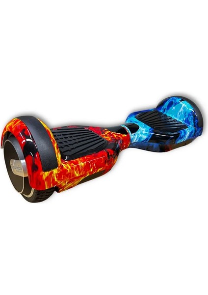CitymateElektrikli Kaykay Hoverboard Bluetooth Hoparlörlü 6.5 Inch Akıllı Dengeli - Alevli Desen