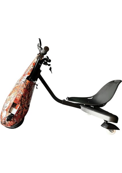 CitymateDrift Car Bluetooth Hoparlörlü Graffiti Desenli Drift Scooter Kask-Dizlik Seti Hediyeli