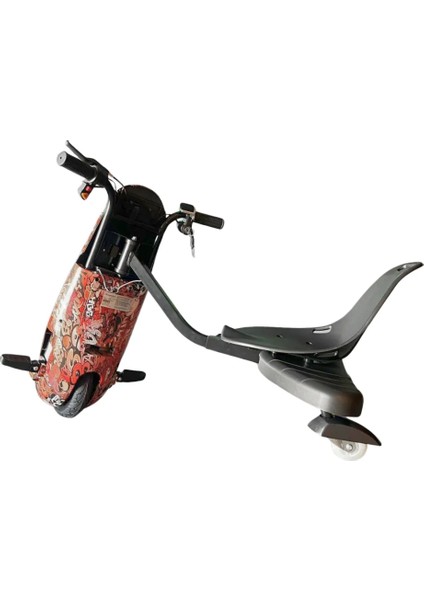 CitymateDrift Car Bluetooth Hoparlörlü Graffiti Desenli Drift Scooter Kask-Dizlik Seti Hediyeli